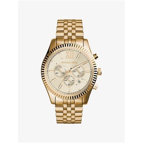 michael kors uhr leder gold|michael kors lexington gold.